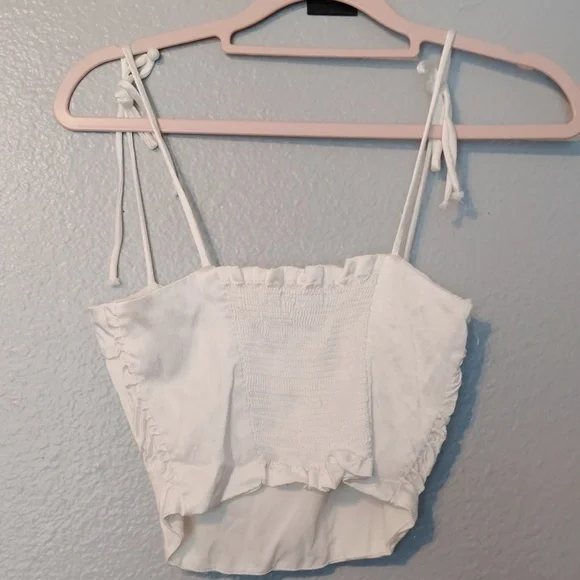 Zara Crop Top Tie Straps Size Small - Picture 3 of 14